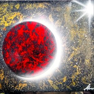 Spray paint art  I get my canvas from Michaels